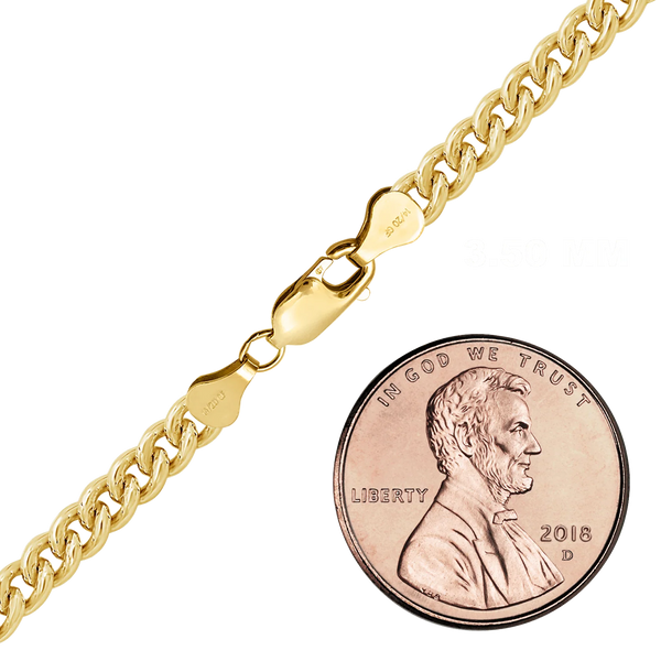 Finished Round Tall Curb Necklace in 14K Gold-Filled (1.50 mm - 6.50 mm)