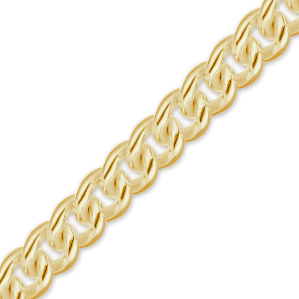 Bulk / Spooled Medium Round Curb Chain in 14K Yellow Gold (2.80 mm - 4.10 mm)