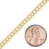 Bulk / Spooled Medium Round Curb Chain in 14K Yellow Gold (2.10 mm - 4.10 mm)