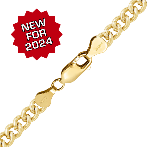 Finished Round Tall Curb Necklace in 14K Gold-Filled (1.50 mm - 6.50 mm)
