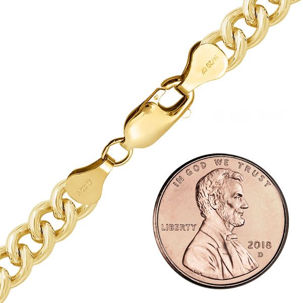 Finished Round Tall Curb Bracelet in 14K Gold-Filled (1.50 mm - 6.50 mm)