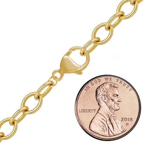 Carolina's 5.6 mm CLR Chain with Jump Rings in 14K Yellow Gold