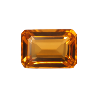 Emerald Shape Citrine - November Birthstones