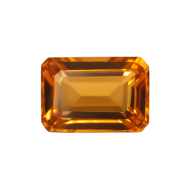 Emerald Shape Citrine - November Birthstones