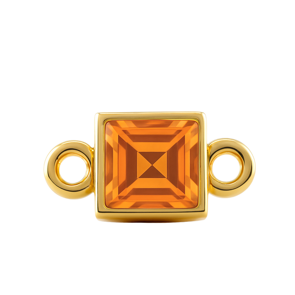 Diamond or Gemstone Square Bezel Bezel/Necklace Charm in 14K Yellow Gold