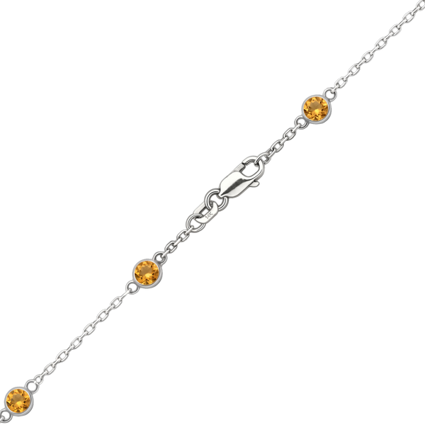 Bulk / Spooled Diamond by the Yard Cable Chain in 14K White Gold (Diamond Bezel: Every 1.5")
