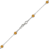 Bulk / Spooled Diamond by the Yard Cable Chain in 14K White Gold (Diamond Bezel: Every 1.5")
