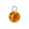 Diamond or Gemstone Bezel Drop Charm in 14K White Gold