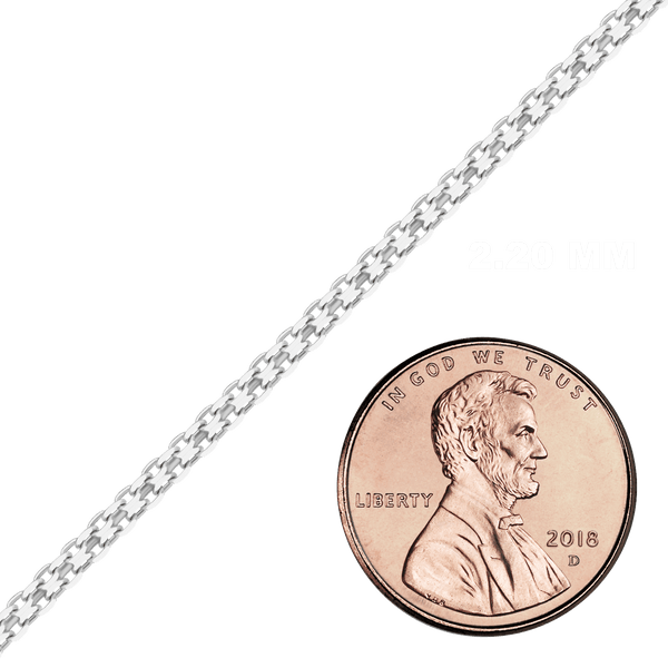 Bulk / Spooled Classic Bizmark Chain in Sterling Silver (1.70 mm - 5.60 mm)