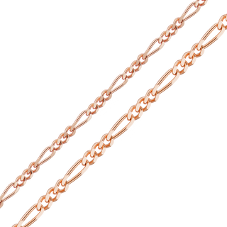 Bulk / Spooled Classic Figaro Chain in 14K Pink Gold (1.50 mm - 1.80 mm)