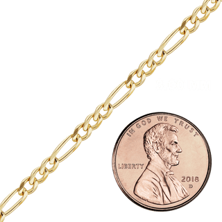 Bulk / Spooled Classic Figaro Chain in 10K Yellow Gold (3.00 mm)