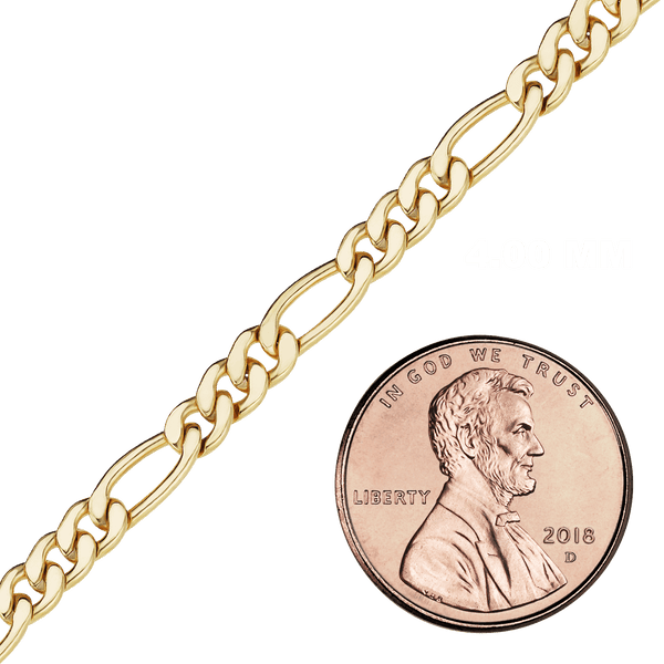 Bulk / Spooled Classic Figaro Chain in 14K Gold-Filled (1.50 mm - 5.00 mm)