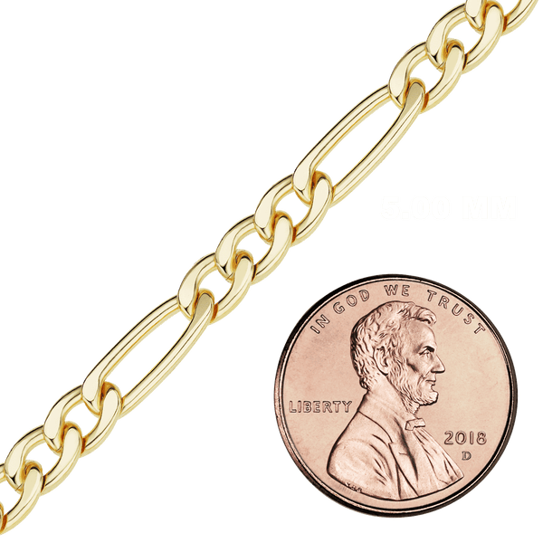 Bulk / Spooled Classic Figaro Chain in 14K Gold-Filled (1.50 mm - 5.00 mm)