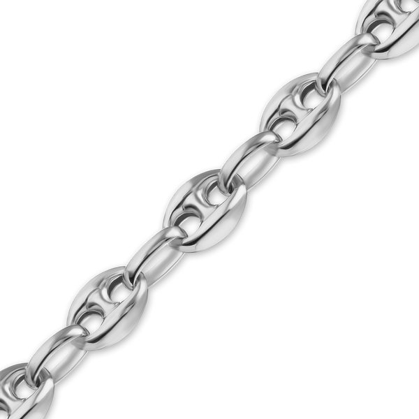 Bulk / Spooled Classic Puffed Mariner Link Semi-Solid Chain in Sterling Silver (4.50 mm - 8.00 mm)