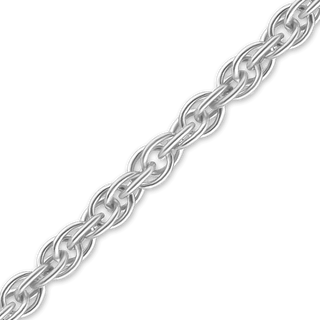 Bulk / Spooled Classic Machine Rope Chain in 14K White Gold (1.20 mm - 2.00 mm)