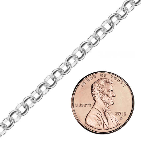 Bulk / Spooled Classic Rolo Chain in Sterling Silver (1.60 mm - 6.00 mm)