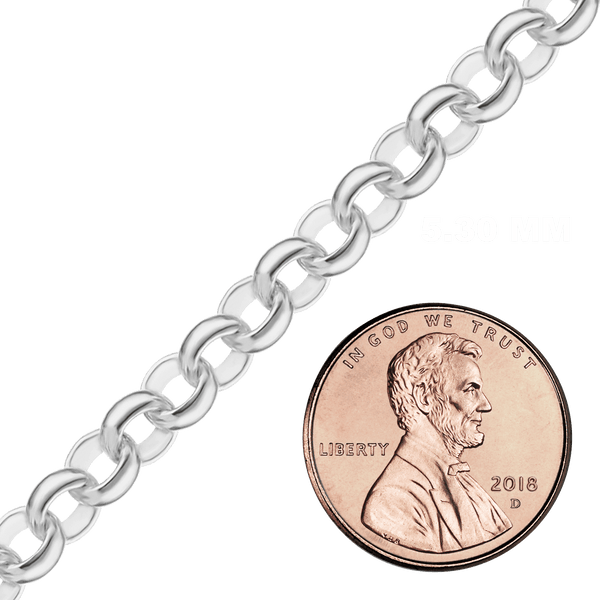 Bulk / Spooled Classic Rolo Chain in Sterling Silver (1.60 mm - 6.00 mm)