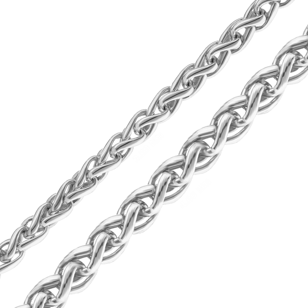 Bulk / Spooled Classic Wheat Chain in Sterling Silver (3.00 mm - 4.00 mm)