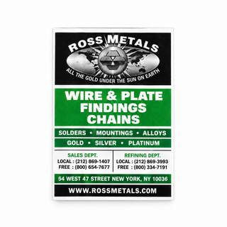 Ross Metals Conversion Chart Card