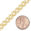 Bulk / Spooled Hollow Curb Chain in 14K Yellow Gold (1.80 mm - 7.30 mm)