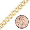 Bulk / Spooled Semi-Solid Curb Chain in 14K Yellow Gold (1.80 mm - 7.30 mm)