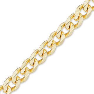 Bulk / Spooled Hollow Curb Chain in 14K Yellow Gold (1.80 mm - 7.30 mm)