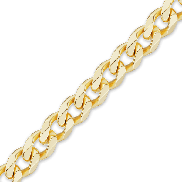 Bulk / Spooled Hollow Curb Chain in 14K Yellow Gold (1.80 mm - 7.30 mm)