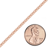 Bulk / Spooled Classic Curb Chain in 14K Pink Gold (1.23 mm - 3.40 mm)