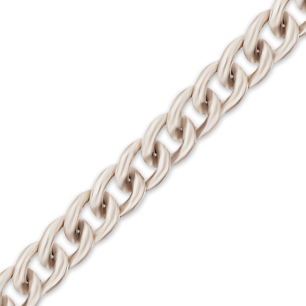 Bulk / Spooled Curb Chain in Platinum (1.00 mm - 2.70 mm)