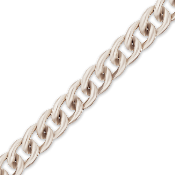 Bulk / Spooled Curb Chain in Platinum (1.00 mm - 2.70 mm)