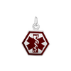 Medical Alert Charm in Sterling Silver (3/8 inch - 1 inch)