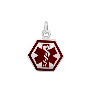 Medical Alert Charm in Sterling Silver (3/8 inch - 1 inch)