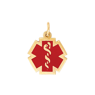 Red Enamel Medical Alert