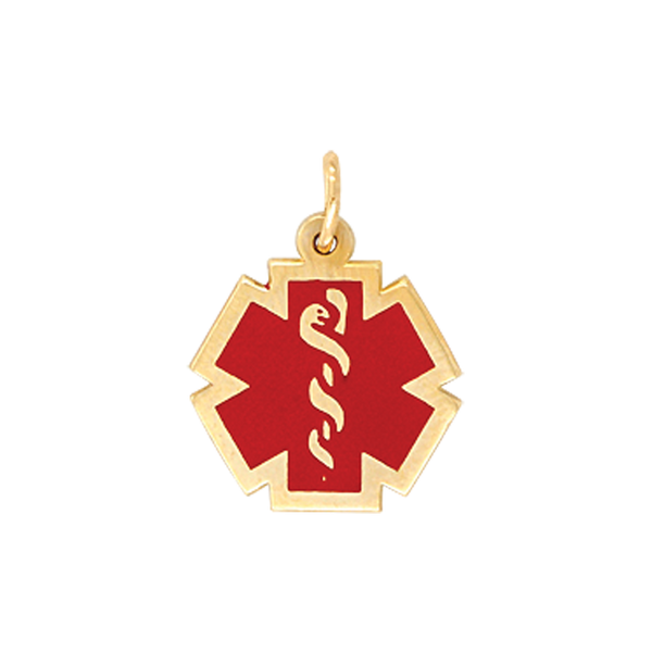 Red Enamel Medical Alert