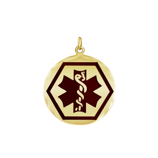 Medical Alert Charm in Sterling Silver (30 x 25mm)