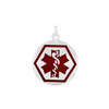 Medical Alert Charm in Sterling Silver (3/8 inch - 1 inch)