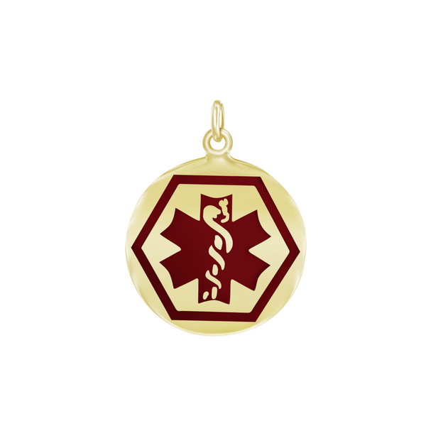 Round Red Enamel Medical Alerts (3/8 inch - 1 inch)