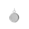 Round Half Locket in Sterling Silver (25 x 19 mm)