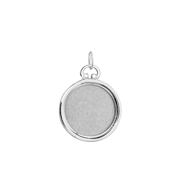 Round Half Locket in Sterling Silver with Optional Engraving (25 x 19 mm)