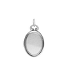 Oval Half Locket in Sterling Silver (30 x 16 mm)