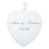 Sterling Silver Heart Disc Charm With Optional Engraving (.030" thickness)