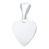 Sterling Silver Heart Disc Charm With Optional Engraving (.030" thickness)