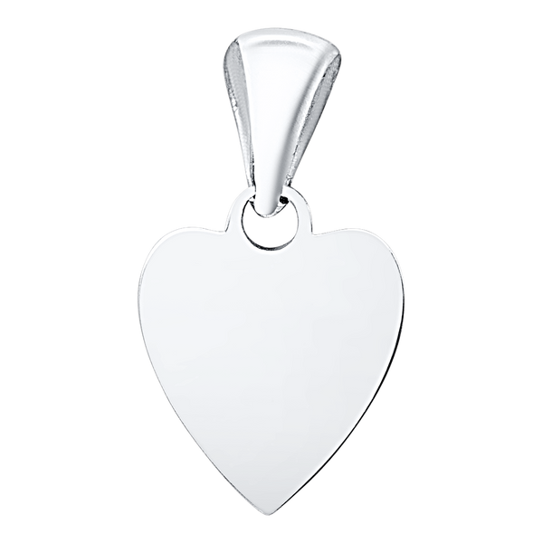 Sterling Silver Heart Disc Charm With Optional Engraving (.030" thickness)