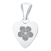 Sterling Silver Heart Disc Charm With Optional Engraving (.030" thickness)