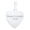 Sterling Silver Heart Disc Charm With Optional Engraving (.030" thickness)