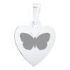 Sterling Silver Heart Disc Charm With Optional Engraving (.030" thickness)