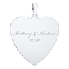 Sterling Silver Heart Disc Charm With Optional Engraving (.030" thickness)