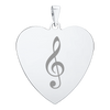 Sterling Silver Heart Disc Charm With Optional Engraving (.030" thickness)