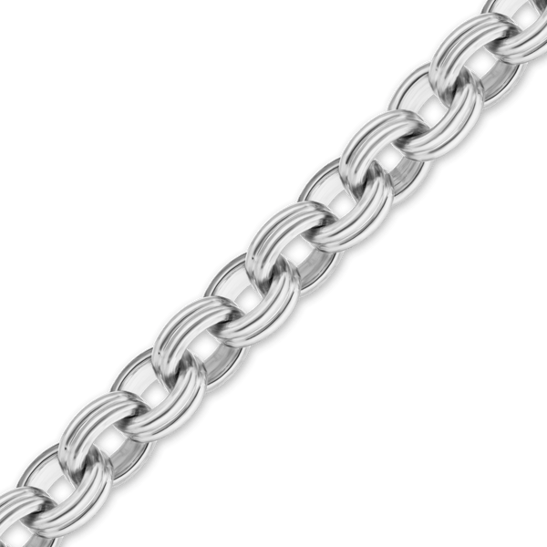 Bulk / Spooled Double Cable Chain in Sterling Silver (6.40 mm - 10.80 mm)