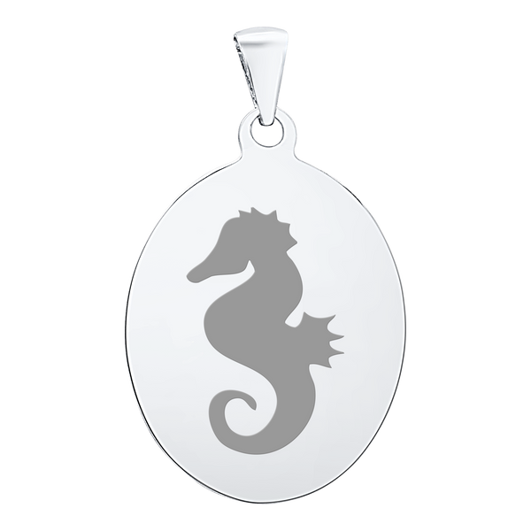 Sterling Silver Oval Disc Charm With Optional Engraving (.030" thickness)